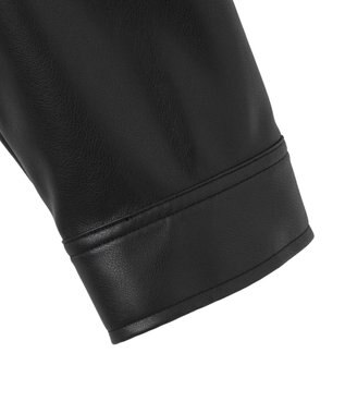 WEGO Fレザードロストショートシャツ ブラック