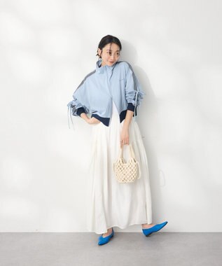 CRAFT STANDARD BOUTIQUE インド綿サイドタック切り替えスカート White