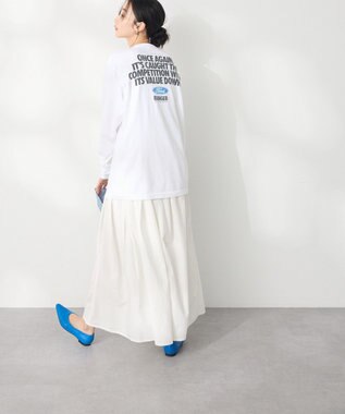 CRAFT STANDARD BOUTIQUE インド綿サイドタック切り替えスカート White