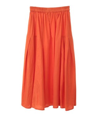CRAFT STANDARD BOUTIQUE インド綿サイドタック切り替えスカート Orange