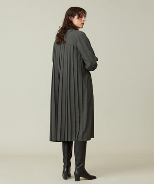 J.PRESS YORK STREET 【WOMEN】バックプリーツワンピース グレー系