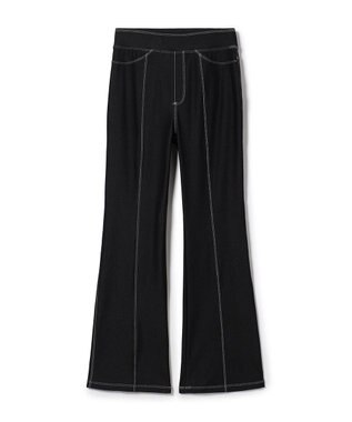 Chacott デニム調ブーツカットパンツ