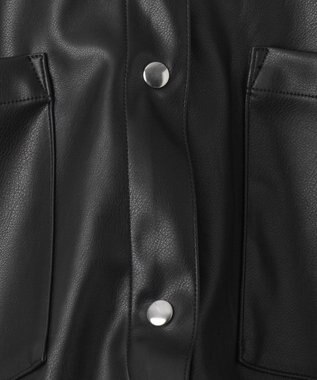 WEGO Fレザードロストショートシャツ ブラック