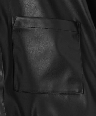 WEGO Fレザードロストショートシャツ ブラック