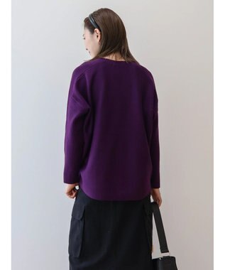 AMERICAN HOLIC バイパチ袖リブラグランニットプルオーバー Purple
