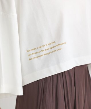 earth music&ecology アソートプリントワイドTee Ivory