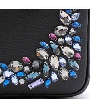 A.D.M.J. スワロフスキー・クリスタル　牛革　ボストンバッグ　23cm SKK