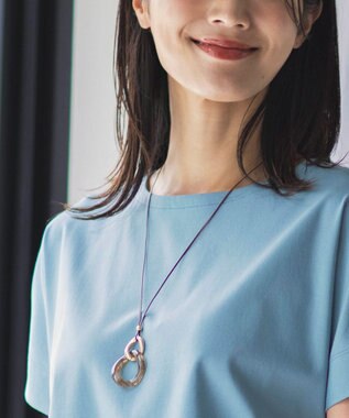 J.PRESS LADIES メタルコンビマーブル ネックレス