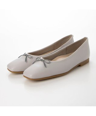 ing <ing>【WEB限定】スクエアトゥバレエシューズ ライトグレー