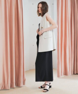 YECCA VECCA ドライタッチ金釦テーラードジレ Light Beige