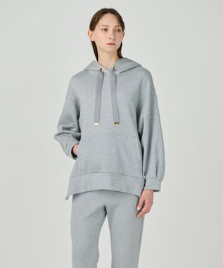 GRACE CONTINENTAL ラメ起毛裏毛フーディ グレー