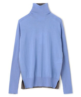 BEIGE， 【CLUEL 10月号掲載・S-size】LA MONNAIE / タートルニット Sax×Taupe