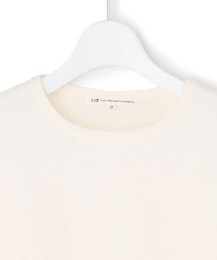 23区 コットンナイロンミニブークレ ニットT アイボリー系