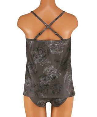 San-ai Resort（三愛水着楽園） タンキニ３点セット　13L　【San-ai Resort（サンアイリゾート）】 チャコールグレー