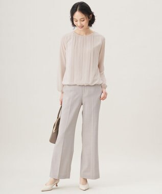 自由区 L ロイヤルシフォン ブラウス ベージュ