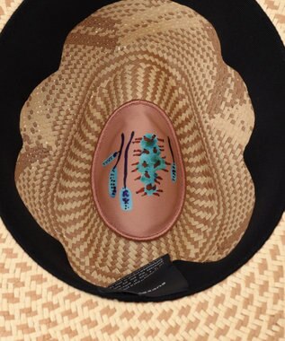 JOSEPH ABBOUD 【SUPERDUPER・イタリア製・ハンドクラフト】OPEN PAPER STRAW ハット キャメル系