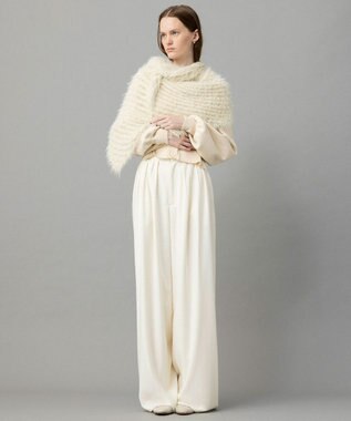 NAVE 【ReNAVE・洗える】メルティーシャギーニット ストール ホワイト系