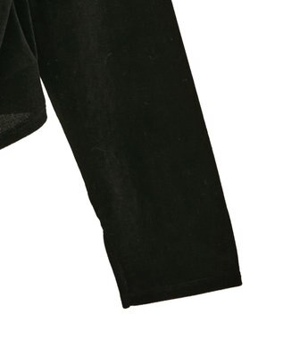 earth music&ecology シアーベロアドレープネックプルオーバー Black