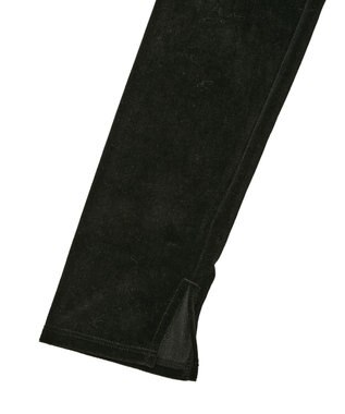 earth music&ecology シアーベロアドレープネックプルオーバー Black