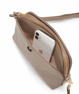 TOPKAPI 【TOPKAPI】ミニエンボスレザー ショルダーバッグ gemdrops ジェムドロップ ミディアムグレー