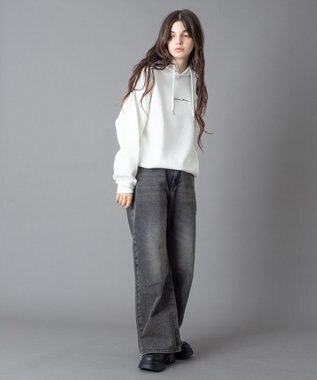 WEGO 【ユニセックス着用ITEM】ワンポイントプルパーカー ホワイト