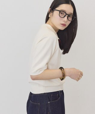 AMERICAN HOLIC 襟付き配色ニット Ivory