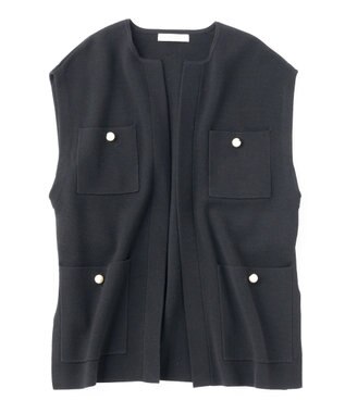 UNFILO 【VERYコラボ】パールボタンニットジレ ブラック