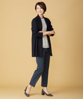 J.PRESS LADIES セルロースリバー カーディガン ネイビー系