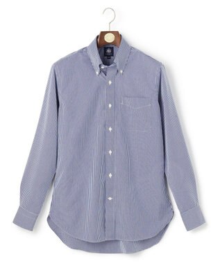 J.PRESS MEN 【PREMIUM PLEATS / 形態安定】ギンガムチェック ドレスシャツ / B.D. ネイビー系3