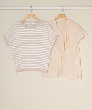ONWARD Reuse Park スタッフおすすめ！トップスSET商品/サイズ38【23区】ニット春夏×【自由区】ブラウス春夏 その他