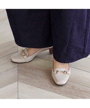 ing <ing>【WEB限定】ヒールアップビットローファー ベージュ