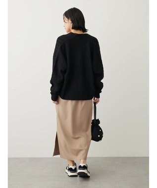 Green Parks 着流しケーブルカーディガン Black