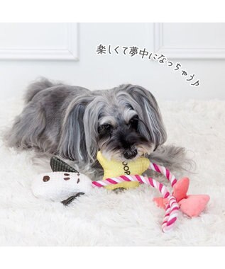 PET PARADISE スヌーピー リボン ロープ トイ ピンク