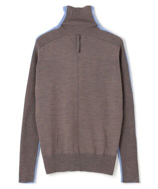 BEIGE， 【CLUEL 10月号掲載・S-size】LA MONNAIE / タートルニット Sax×Taupe