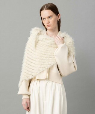  【ReNAVE・洗える】メルティーシャギーニット ストール