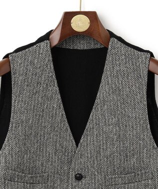 J.PRESS MEN 【LOVAT TWEED 】サドルベスト グレー系1