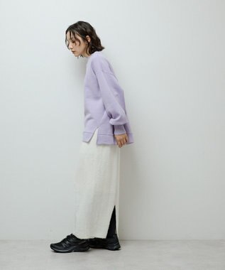 Green Parks リブドッキング裏起毛プルオーバー Purple