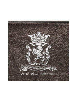 A.D.M.J. 【牛革】メタリックレザー/オーガナイザーパース グラファイト
