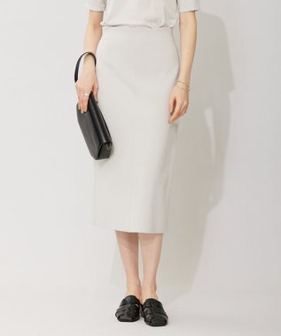 ICB 【洗える】 シンセティックハイゲージ ニットスカート トープ系