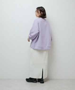 Green Parks リブドッキング裏起毛プルオーバー Purple