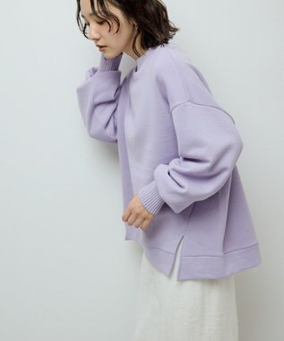 Green Parks リブドッキング裏起毛プルオーバー Purple