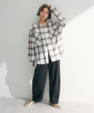 Green Parks ・ＥＬＥＮＣＡＲＥ　ＤＵＥ　デニムバレルレッグパン Black