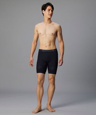 WACOAL MEN スパッツ 【CROSSWALKER】 吸放湿性 吸汗速乾性 前閉じ ロング丈 メンズ インナー GX6008 /ブロス バイ ワコールメン ブラック