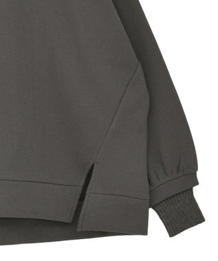 Green Parks リブドッキング裏起毛プルオーバー Charcoal Gray