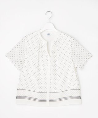 J.PRESS LADIES L パネルプリント スキッパー カットソー オフベース系5