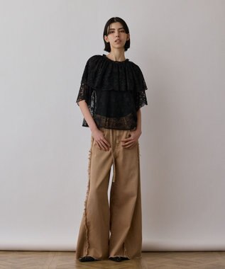 GRACE CONTINENTAL レースケープブラウス