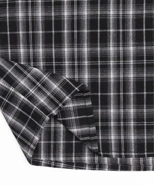WEGO 【ユニセックス着用ITEM/MLサイズ展開】チェックレイヤードシャツ（LS） ブラックチェック1
