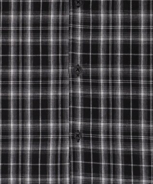 WEGO 【ユニセックス着用ITEM/MLサイズ展開】チェックレイヤードシャツ（LS） ブラックチェック1