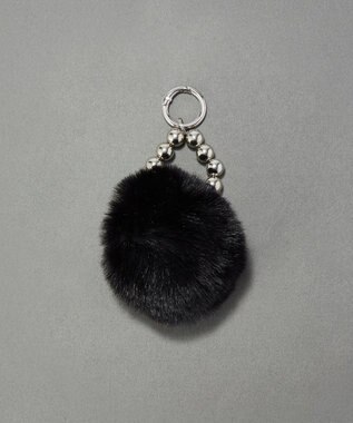 Phoebe メタルボールファーバッグチャーム　ブラック ブラック
