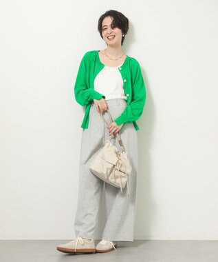 Green Parks 機能付テレコリブタンクトップ Off White